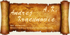 Andrej Kračunović vizit kartica